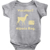 vacation, alpaca bag Baby Onesie