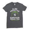alien abductee survivor tour ufo nerd geek comic funny Ladies Fitted T-Shirt