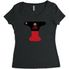 pool black red Women's Triblend Scoop T-shirt