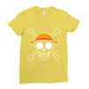 luffy pirate flag Ladies Fitted T-Shirt
