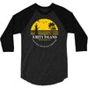 amity island jaws inspired movie shark printed 3/4 Sleeve Shirt