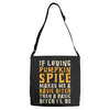 if loving pumpkin spice makes me a basic bitch Adjustable Strap Totes