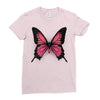 breast cancer butterfly Ladies Fitted T-Shirt