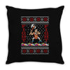ugly sweater fight christmas t shirts Throw Pillow