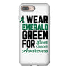 i wear emerald green for liver cancer awareness iPhone 8 Plus Case