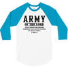 Army Of The Lord Christian T Shirts Bible Verse 3/4 Sleeve Shirt