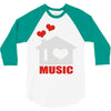 new i love house 3/4 Sleeve Shirt