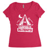 white ink camping is in tents funny Women's Triblend Scoop T-shirt