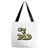 new dad number one 1 dad Tote Bags