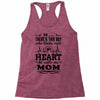 There's This Boy Who Stole My Heart He Calls Me Mom Racerback Tank