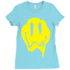 melting acid smiley face Ladies Fitted T-Shirt