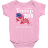 trump 2016 election make america great again Baby Onesie