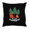 Happy Camper Throw Pillow