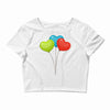 ballon color full Crop Top