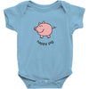 happy pig Baby Bodysuit