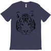 white tiger black print T-Shirt