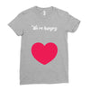 We're Hungry with Heart Ladies Fitted T-Shirt
