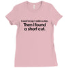 funny t shirt i used to jog 5 miles a day Ladies Fitted T-Shirt