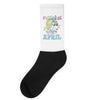 unicorns are born in april cute unicorn Socks