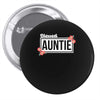 blessed aunitie with flower white color Pin-back button