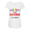 legends are born october Maternity Scoop Neck T-shirt