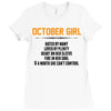 October Girl Hated By Many Ladies Fitted T-Shirt