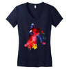 full color Women's V-Neck T-Shirt