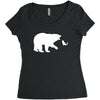 Bear Fishing Women's Triblend Scoop T-shirt