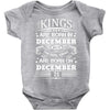 Real Kings Are Born On December 21 Baby Onesie