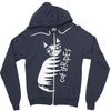 cat stripes Zipper Hoodie