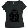 fortnite 99 problems - black Women's Triblend Scoop T-shirt