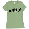 evolution of a rugby player t shirt top all black mens Ladies Fitted T-Shirt