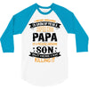 Super Cool Papa Of A Freaking Awesome Son 3/4 Sleeve Shirt