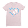 Baby Boy with Heart Any Name Customized Ladies Fitted T-Shirt