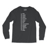 beard length chart funny professor grandpa mustache humor Long Sleeve Shirts