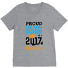 Class of 2017 Proud Grand Father Graduation V-Neck Tee