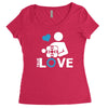 portal true love   aperture lab video gamer teleport online pc goal te Women's Triblend Scoop T-shirt