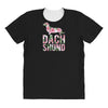 dachshund floral All Over Women's T-shirt