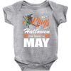 Halloween Kings Are Born In May Baby Bodysuit
