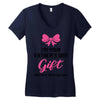I'm Your Father's Day Gift Mom Says You're Welcome Baby Girl Women's V-Neck T-Shirt