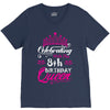 Celebrating With the 8th Birthday Queen V-Neck Tee