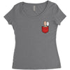 saitama pocket Women's Triblend Scoop T-shirt