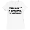 tee top joke costume rude slogan Ladies Fitted T-Shirt
