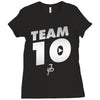 team 10  silver Ladies Fitted T-Shirt
