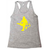 sasquatch guitar gear  funny bigfoot yeti comic monster retro Racerback Tank