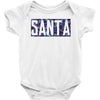 santa colorful glitter Baby Bodysuit