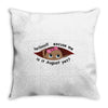 August Peeking Out Baby Girl Throw Pillow