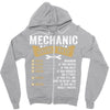 Mechanic Hourly Rate Zipper Hoodie