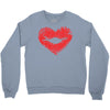 lip print heart Crewneck Sweatshirt