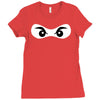 ninja mask eyes martial arts novelty Ladies Fitted T-Shirt